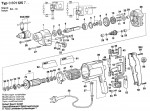 Bosch 0 601 125 742 Drill 240 V / GB Spare Parts